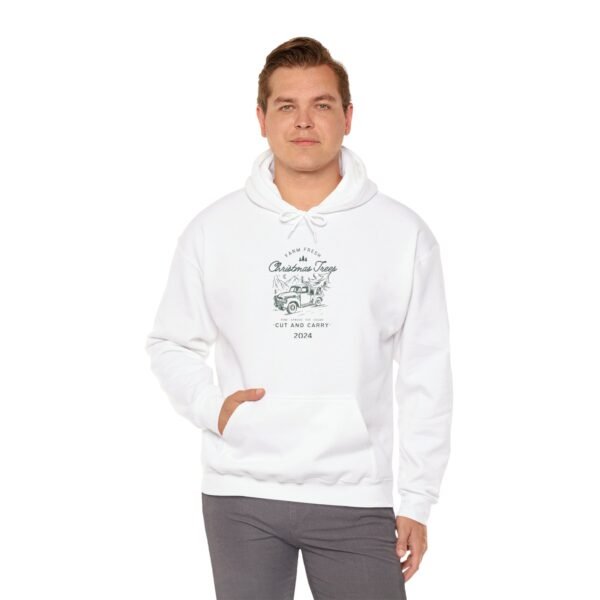 Vintage Christmas Tree Farm Hoodie, Holiday Sweatshirt, Retro Xmas Jumper, Cozy Winter Pullover, Festive Gift Idea - Image 3