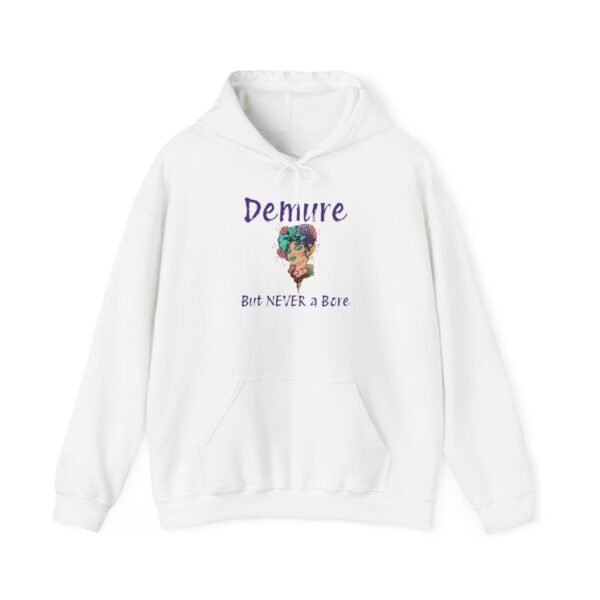 Demure Funny Hoodie, Humorous Pullover Sweatshirt, Comfy Jumper, Unisex Urban Streetwear, Cozy Jacket - Image 2