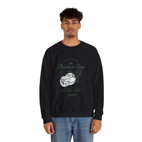 Vintage Christmas Sweatshirt, Old Truck and Tree Design - Holiday Crewneck Jumper, Winter Pullover, Festive Sweater, Xmas Top, Retro - Image 6