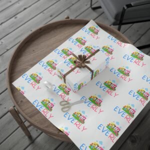 Personalized Kids Wrapping Papers, Custom Name Gift Wrap, Children's Birthday Presents, Unique Party Supplies, Children's Gift Packaging