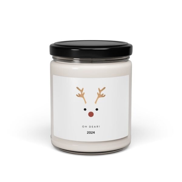 Christmas Reindeer Scented Candle, Holiday Winter Home Decor, Festive Aromatherapy Gift, Seasonal Christmas Candle, Rustic - Image 2