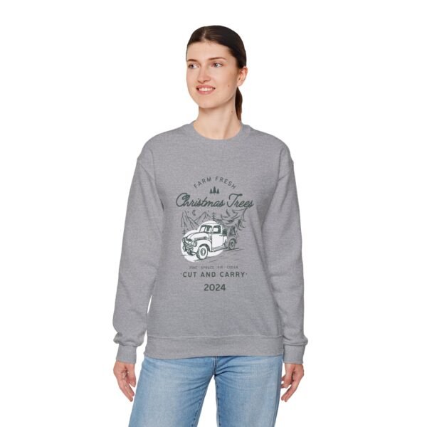 Vintage Christmas Sweatshirt, Old Truck and Tree Design - Holiday Crewneck Jumper, Winter Pullover, Festive Sweater, Xmas Top, Retro - Image 2